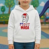 Fight Maga Pro Donald Trump Bleeding Ear Kids Hoodie thumb 3
