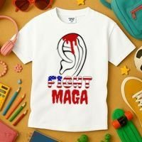 Fight Maga Pro Donald Trump Bleeding Ear Kids T-Shirt thumb 3