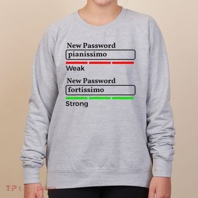 Funny Musician Password Classical Music Theory Class Jokes Women's Sweatshirt