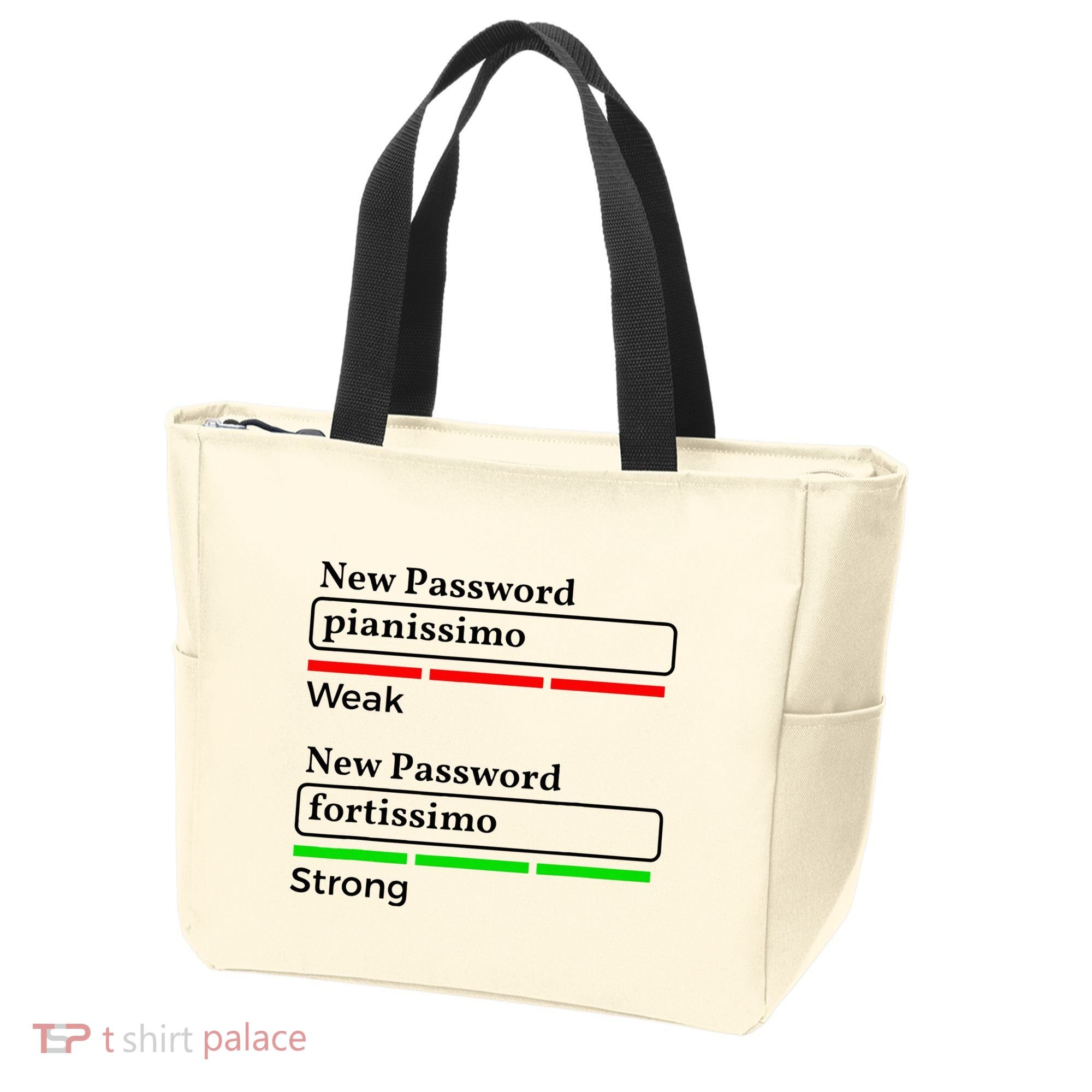Funny Musician Password Classical Music Theory Class Jokes Tote Bag