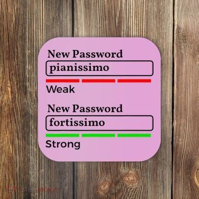 Funny Musician Password Classical Music Theory Class Jokes Coaster