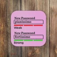 Funny Musician Password Classical Music Theory Class Jokes Coaster thumb 0
