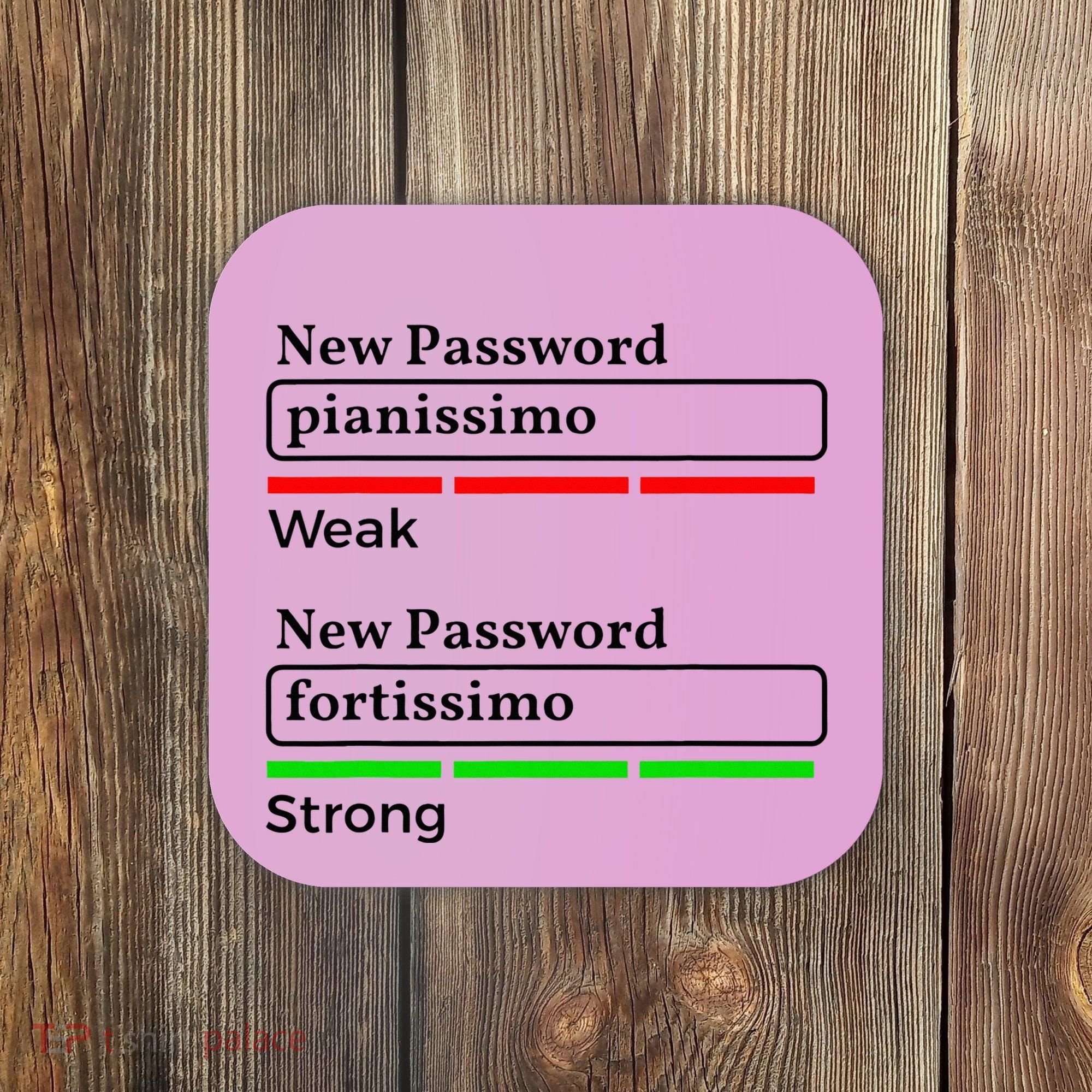 Funny Musician Password Classical Music Theory Class Jokes Coaster