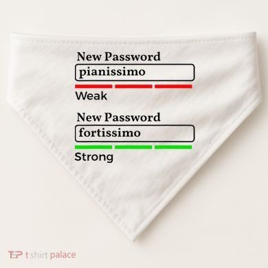 Funny Musician Password Classical Music Theory Class Jokes USA-Made Doggie Bandana