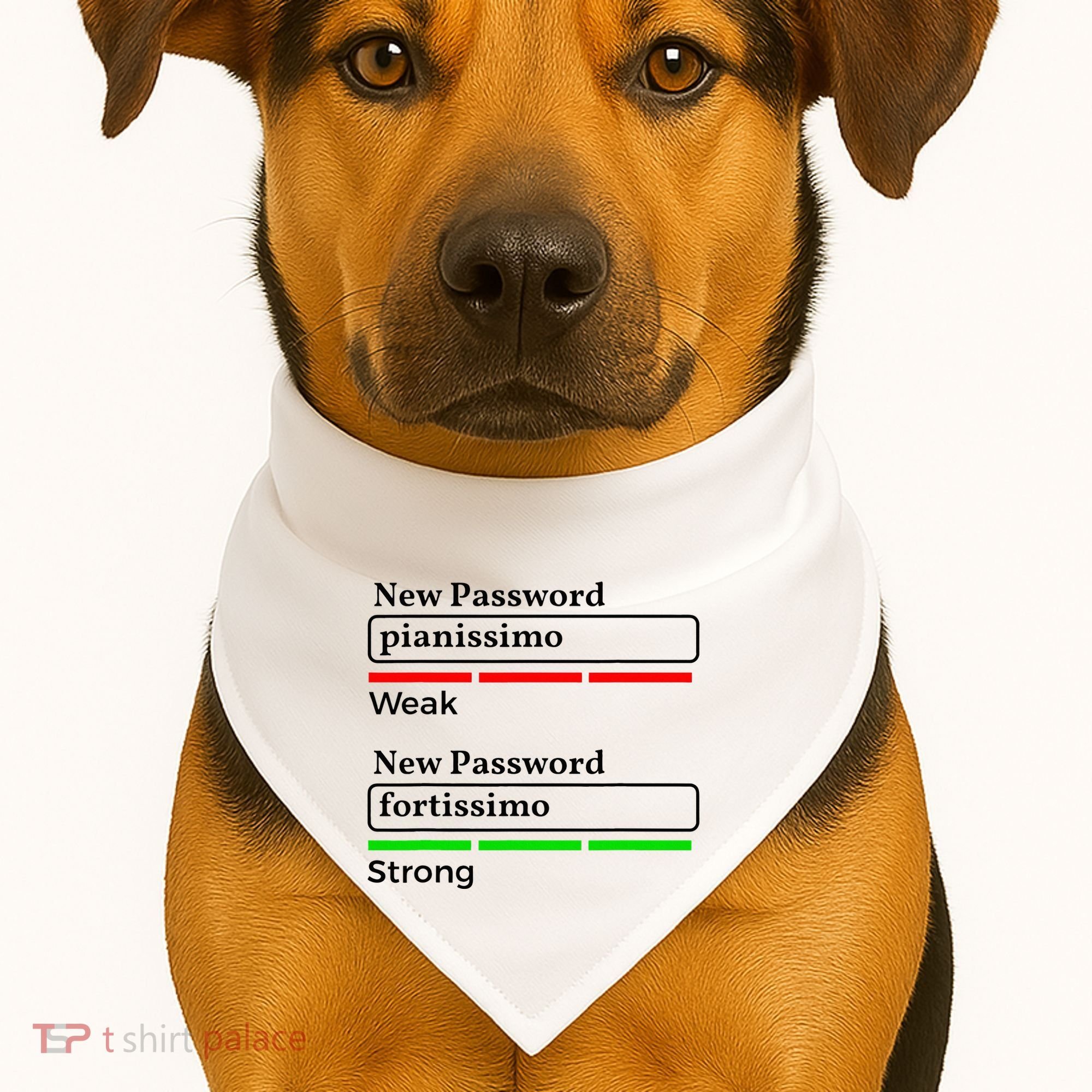 Funny Musician Password Classical Music Theory Class Jokes USA-Made Doggie Bandana