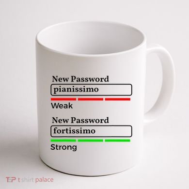 Funny Musician Password Classical Music Theory Class Jokes Coffee Mug back