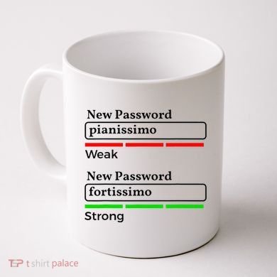 Funny Musician Password Classical Music Theory Class Jokes Coffee Mug