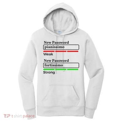 Funny Musician Password Classical Music Theory Class Jokes Women's Hoodie