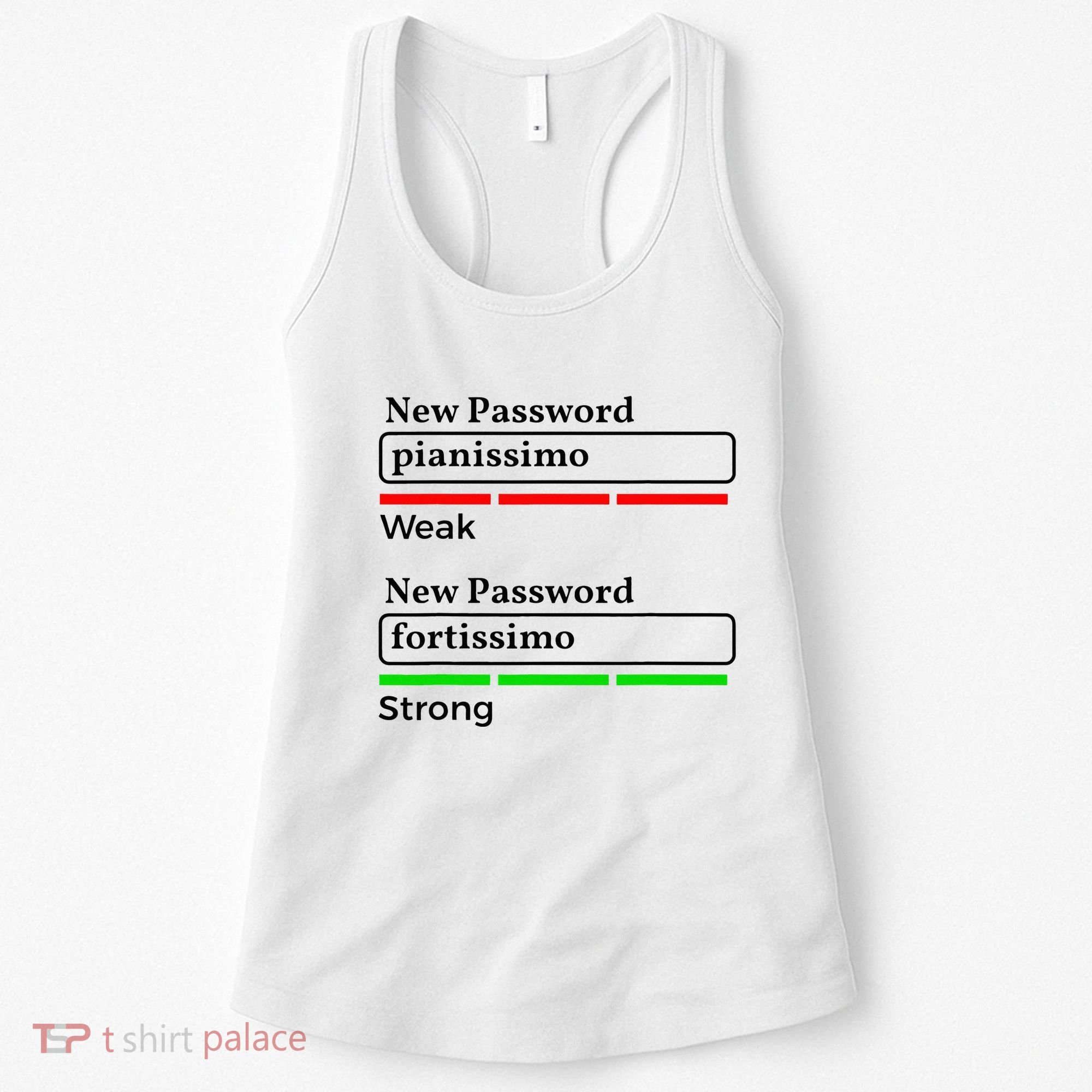 Funny Musician Password Classical Music Theory Class Jokes Women's Tank Top