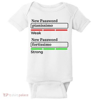 Funny Musician Password Classical Music Theory Class Jokes Baby Bodysuit