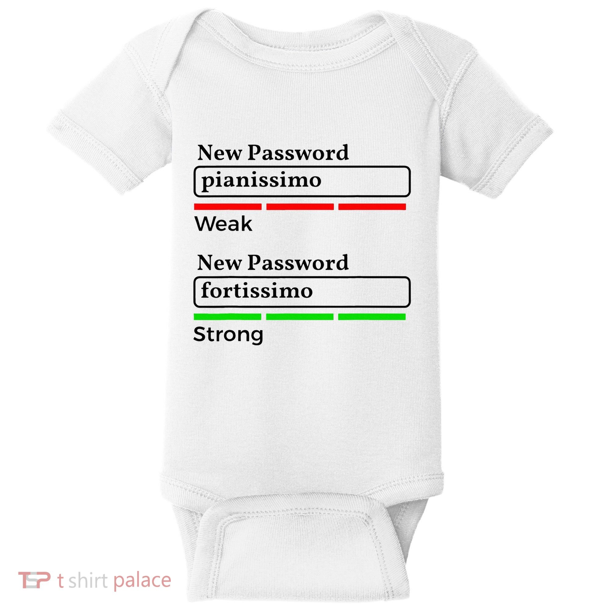 Funny Musician Password Classical Music Theory Class Jokes Baby Bodysuit