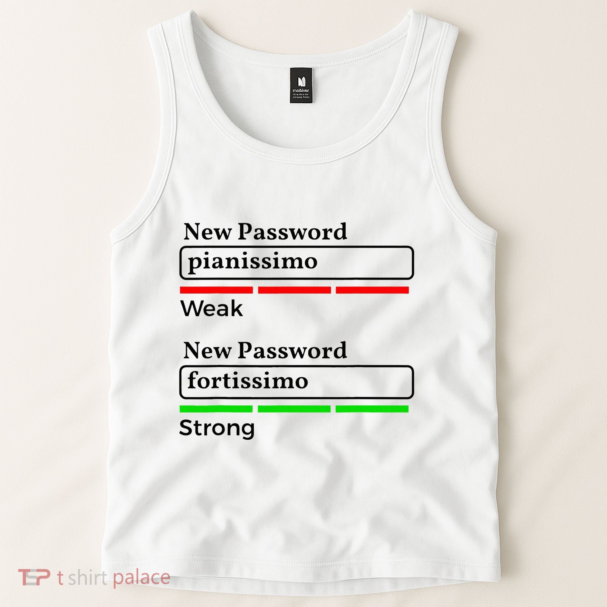 Funny Musician Password Classical Music Theory Class Jokes Tank Top