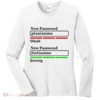 Funny Musician Password Classical Music Theory Class Jokes Women's Long Sleeve Shirt thumb 0