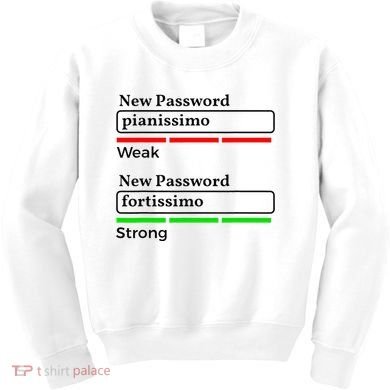 Funny Musician Password Classical Music Theory Class Jokes Kids Sweatshirt