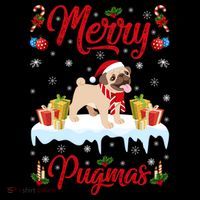 Funny Merry Pugmas Xmas Gift Santa Hat Pug Christmas Gift Coffee Mug thumb 5
