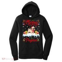 Funny Merry Pugmas Xmas Gift Santa Hat Pug Christmas Gift Women's Hoodie thumb 0