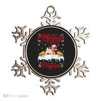 Funny Merry Pugmas Xmas Gift Santa Hat Pug Christmas Gift Ornament thumb 0