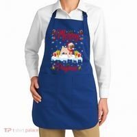 Funny Merry Pugmas Xmas Gift Santa Hat Pug Christmas Gift Apron thumb 2