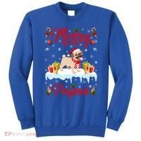 Funny Merry Pugmas Xmas Gift Santa Hat Pug Christmas Gift Sweatshirt thumb 0