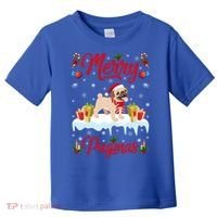 Funny Merry Pugmas Xmas Gift Santa Hat Pug Christmas Gift Toddler T-Shirt thumb 0