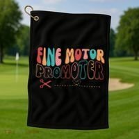 Fine Motor Promoter Ticket Funny Golf Towel thumb 1