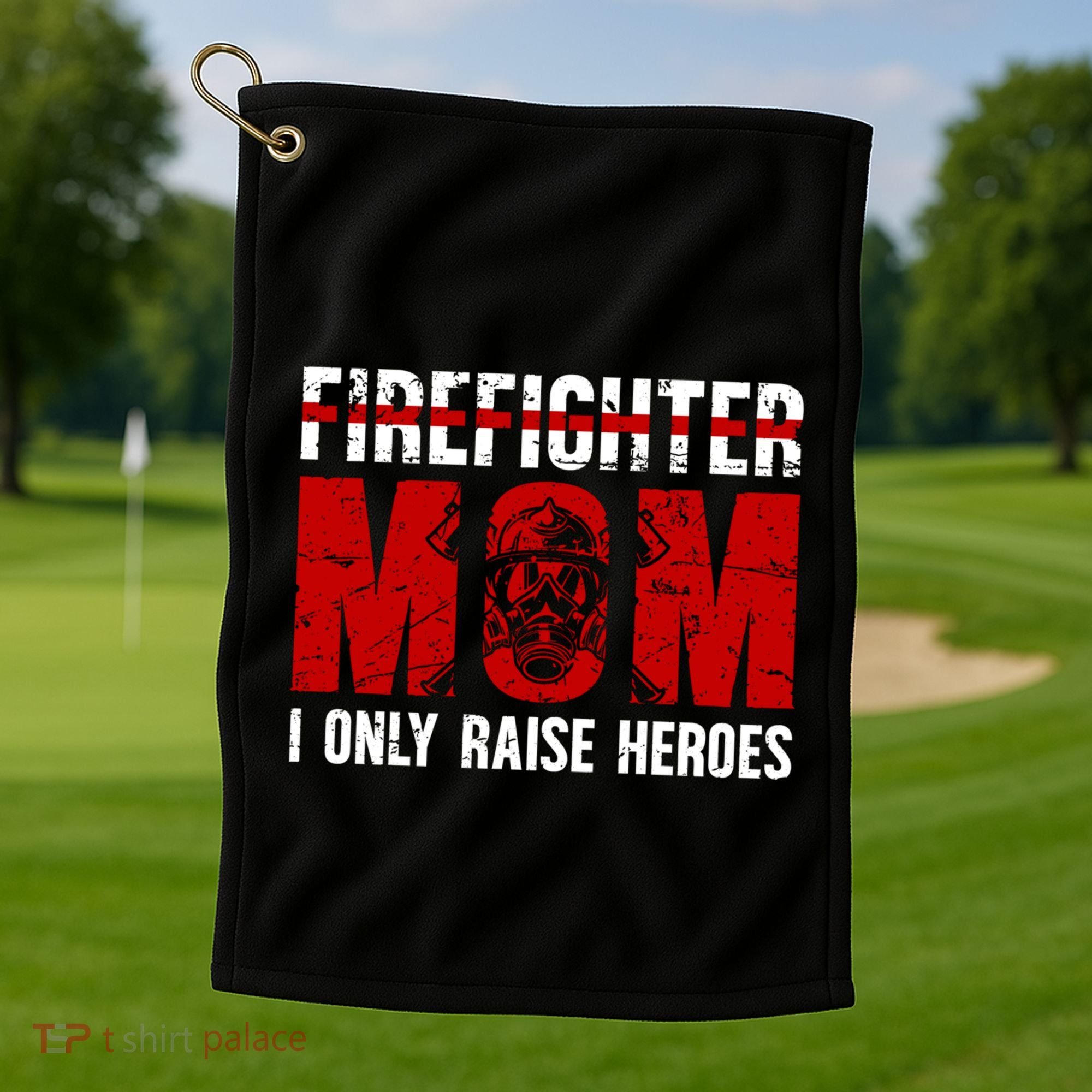 Firefighter Mom Proud Fire Mom Of A Firefighter Mother Great Gift Golf Towel