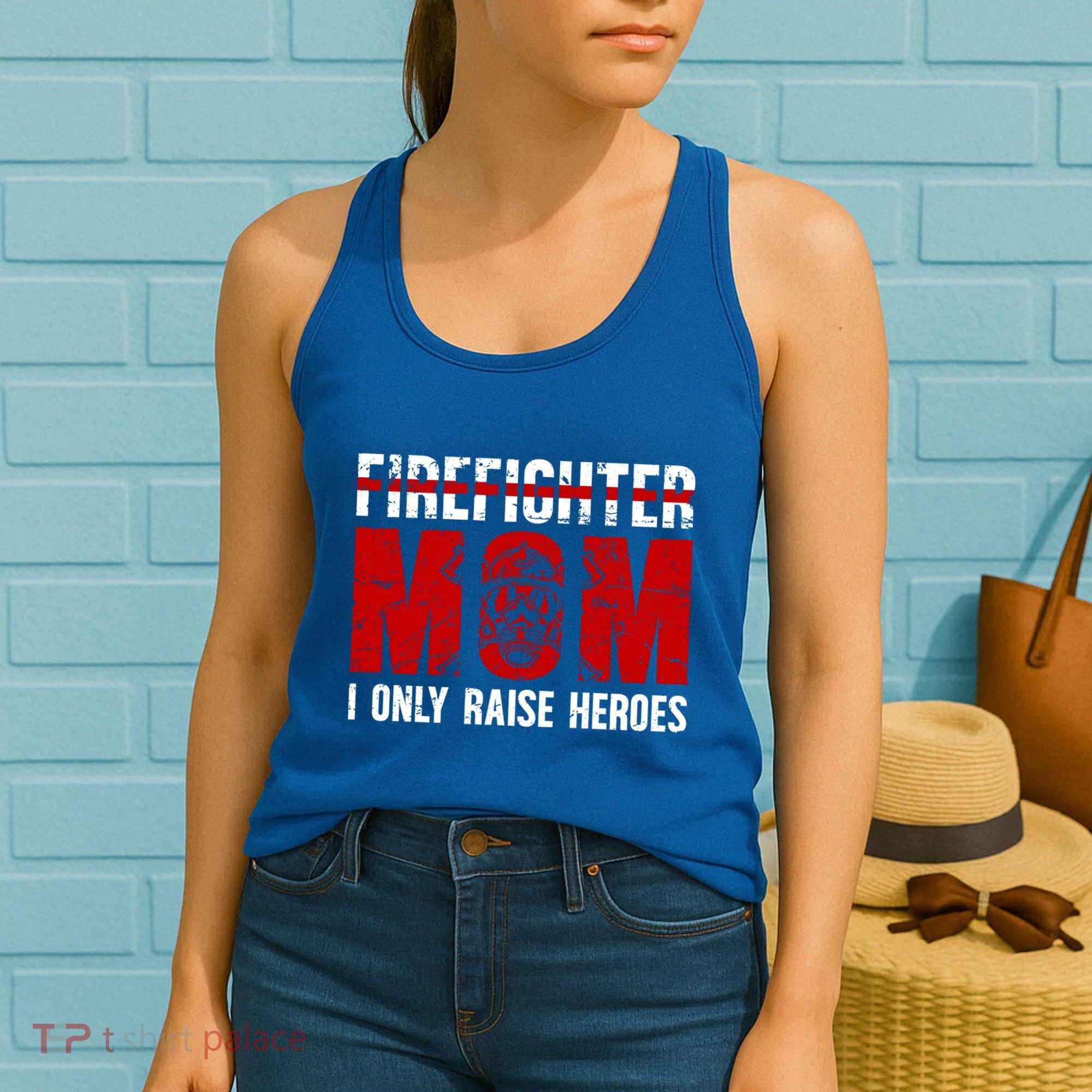 Firefighter Mom Proud Fire Mom Of A Firefighter Mother Great Gift Women's Tank Top