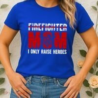 Firefighter Mom Proud Fire Mom Of A Firefighter Mother Great Gift Women's T-Shirt thumb 2