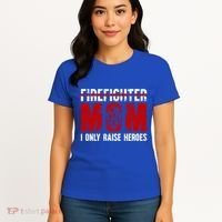 Firefighter Mom Proud Fire Mom Of A Firefighter Mother Great Gift Women's T-Shirt thumb 4