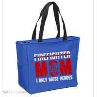 Firefighter Mom Proud Fire Mom Of A Firefighter Mother Great Gift Tote Bag thumb 2