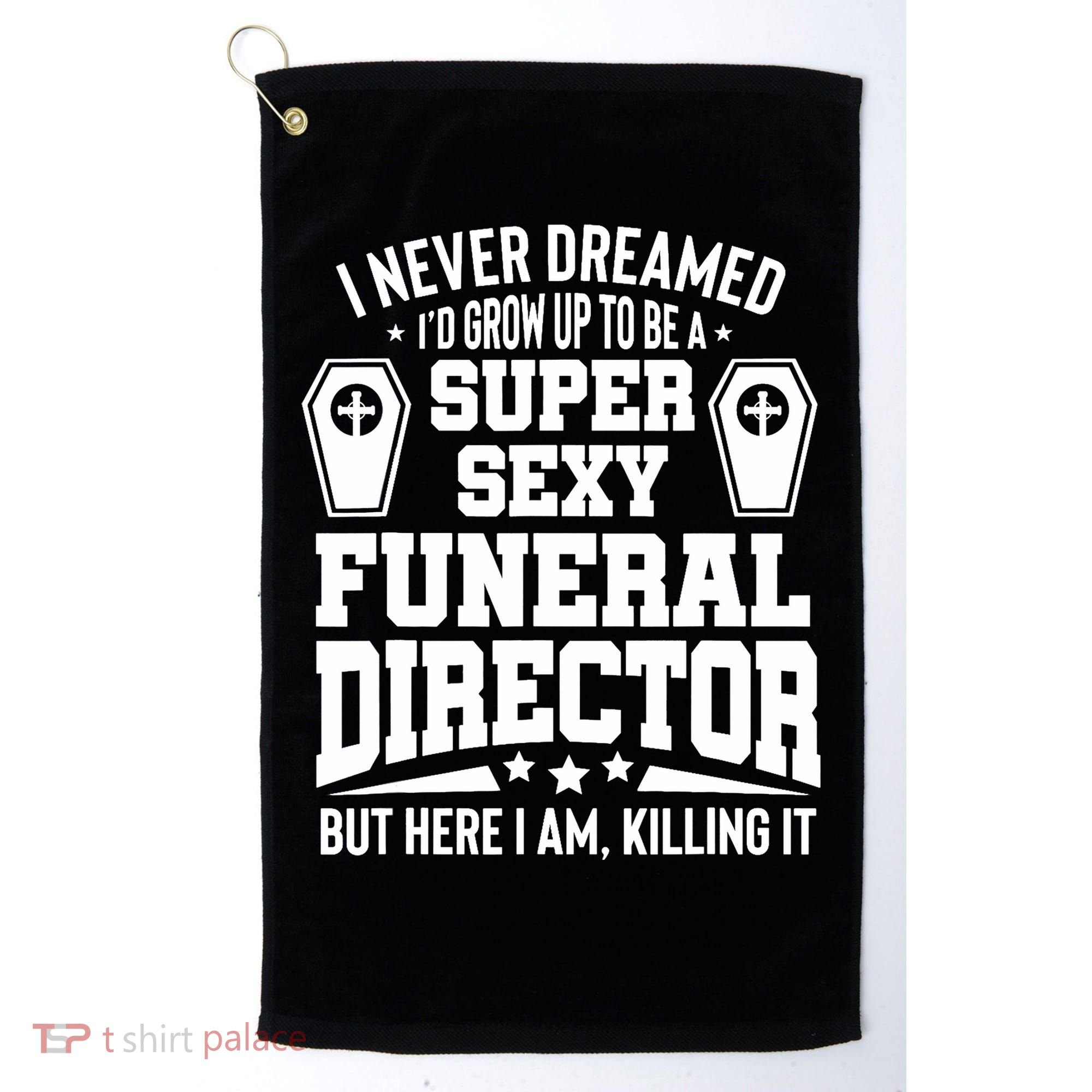 Funny Mortician Proud Funeral Director Golf Towel