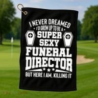 Funny Mortician Proud Funeral Director Golf Towel thumb 1