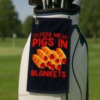Feed Me Pigs In Blankets Golf Towel thumb 2