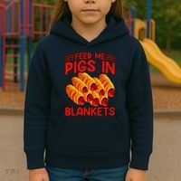 Feed Me Pigs In Blankets Kids Hoodie thumb 3