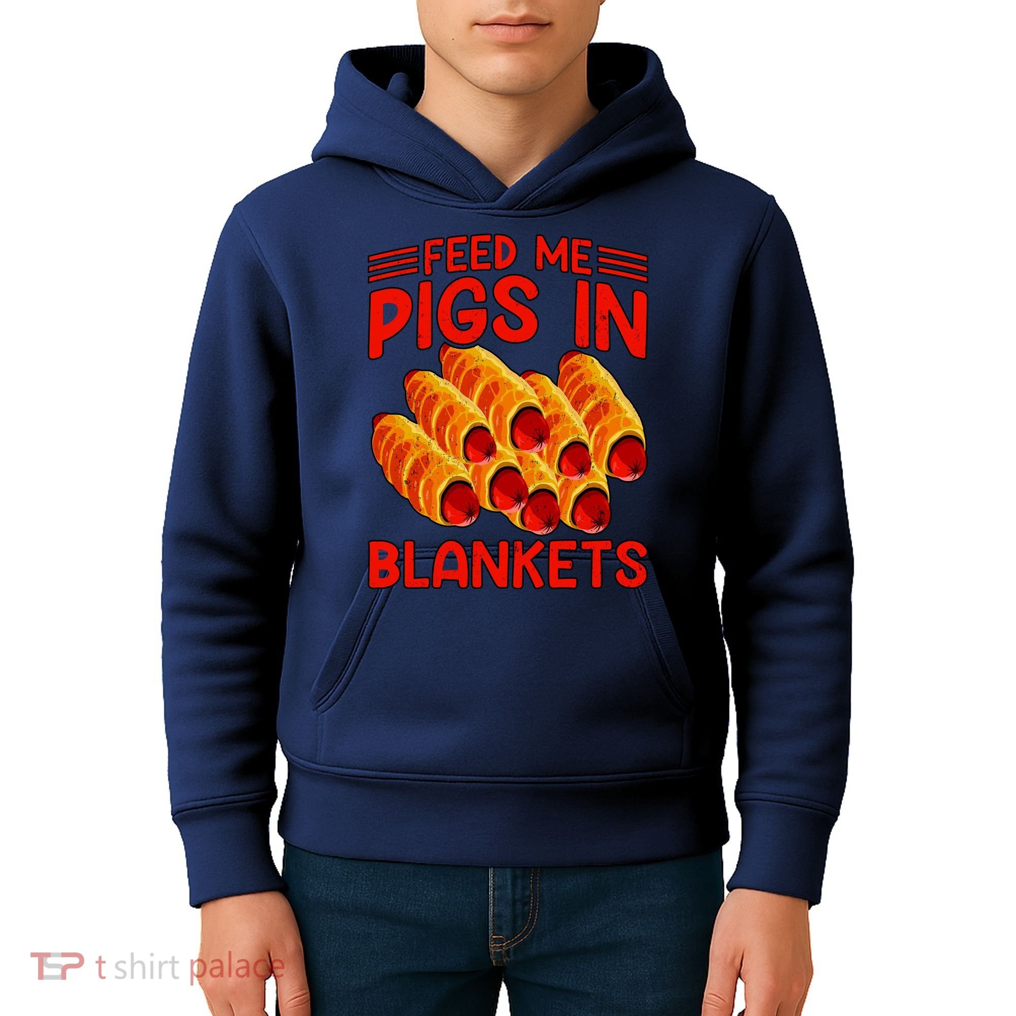 Feed Me Pigs In Blankets Kids Hoodie