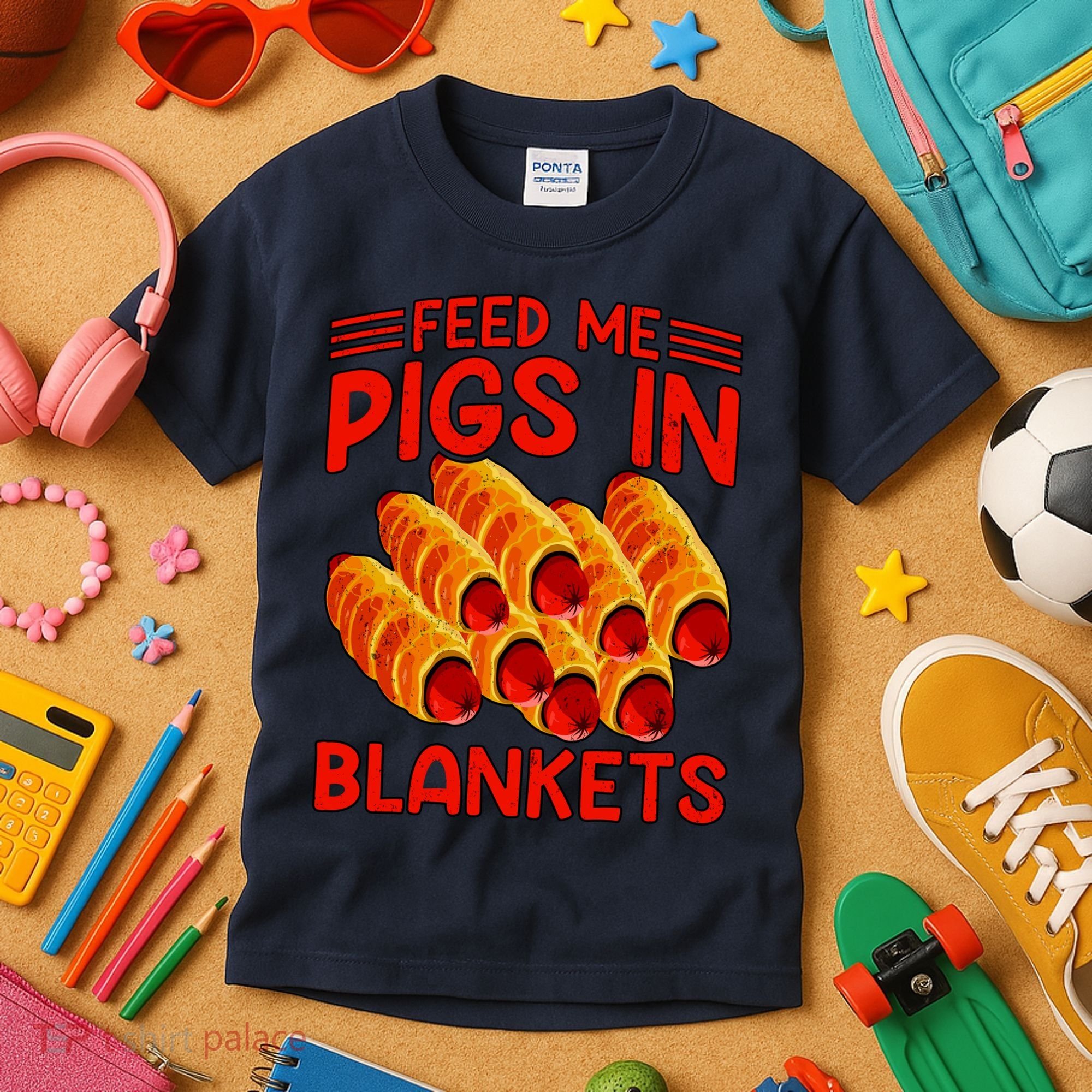 Feed Me Pigs In Blankets Kids T-Shirt
