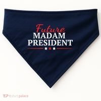 Future Madam President Funny Feminist USA-Made Doggie Bandana thumb 0