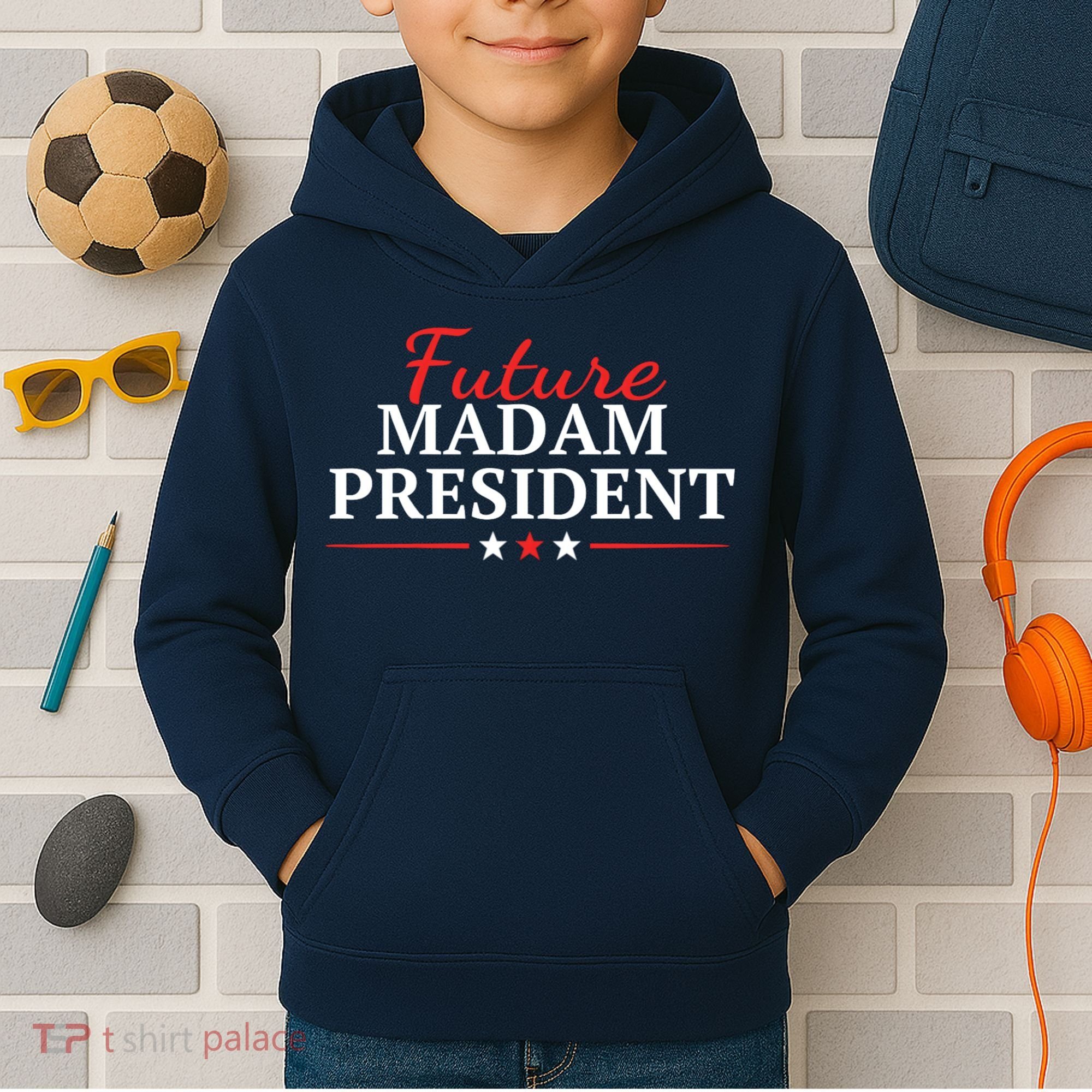 Future Madam President Funny Feminist Kids Hoodie