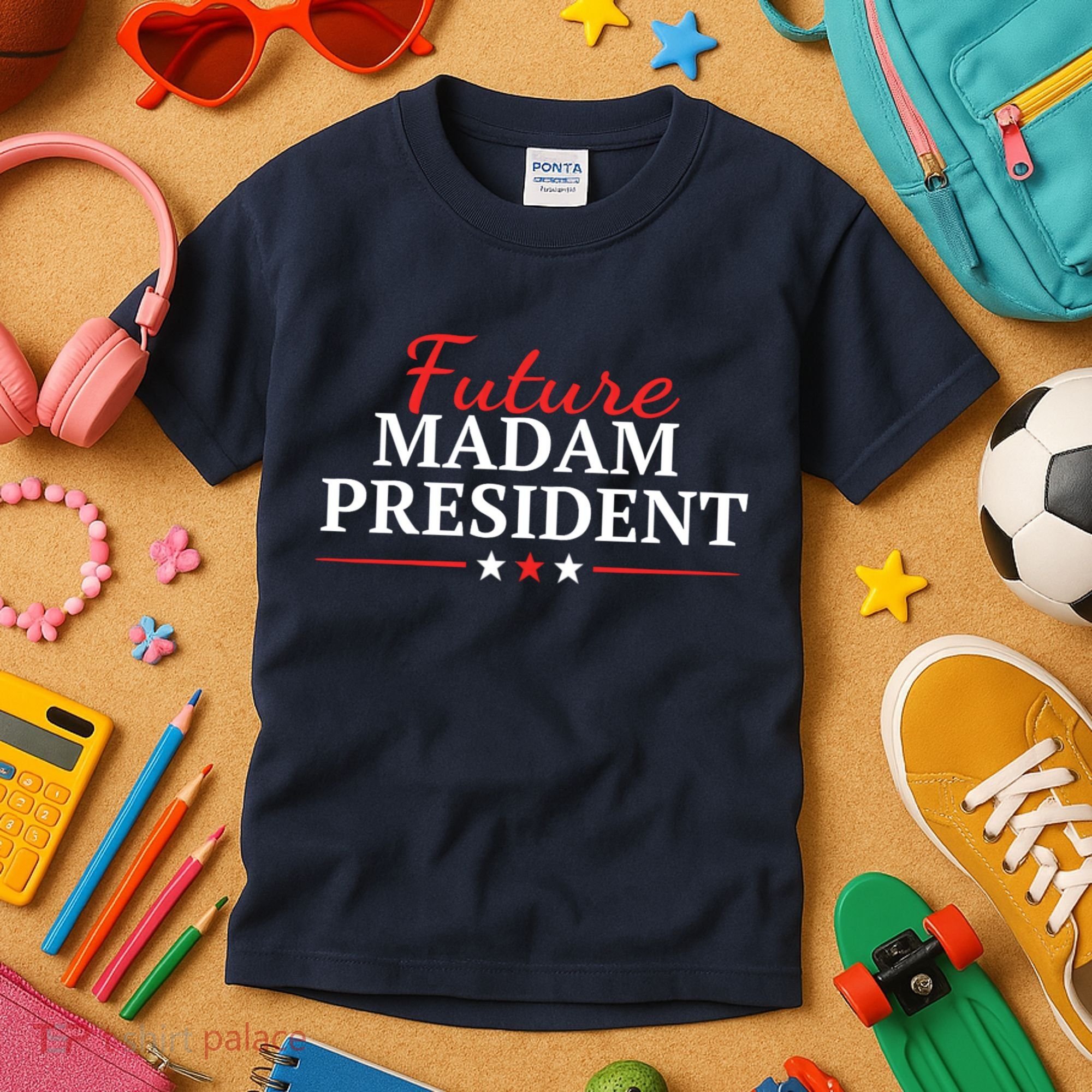 Future Madam President Funny Feminist Kids T-Shirt