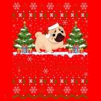 Funny Merry Pugmas Xmas Gift Santa Hat Ugly Pug Christmas Gift Santa Hat thumb 1