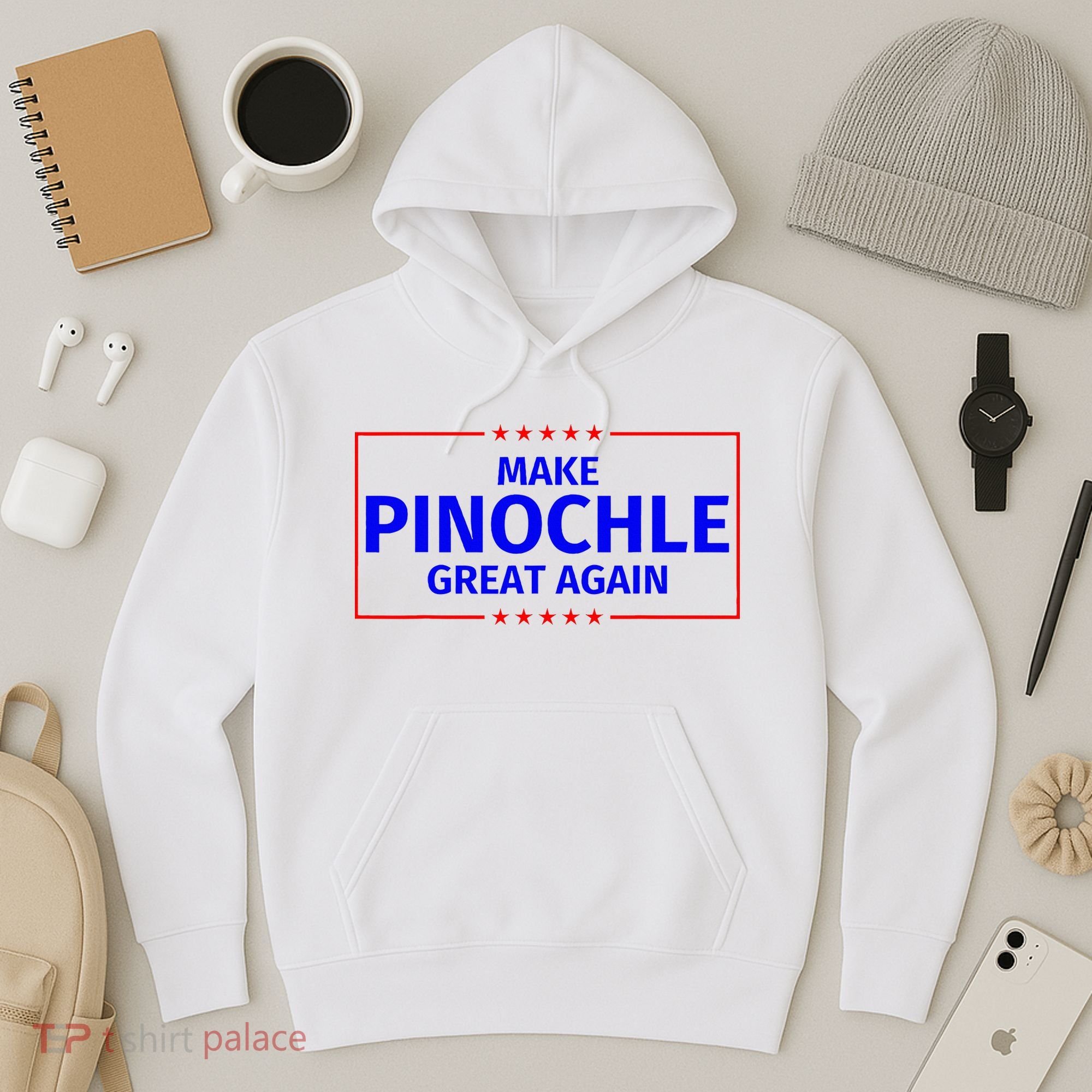 Funny Make Pinochle Great Again Parody Gifts Hoodie