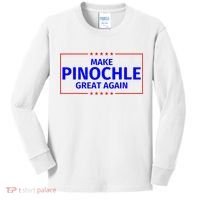 Funny Make Pinochle Great Again Parody Gifts Kids Long Sleeve Shirt thumb 0