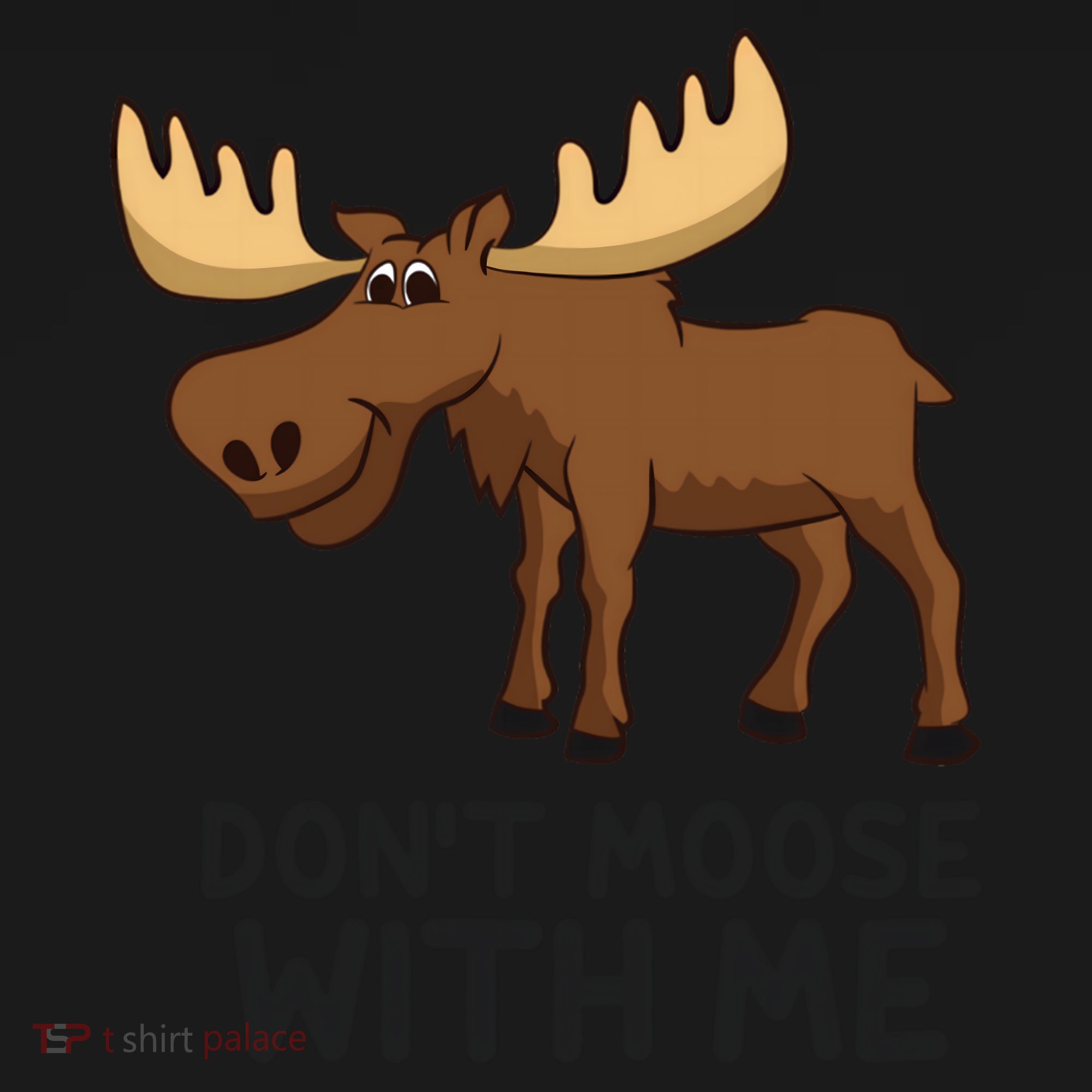 Funny Moose Pun Don't Moose With Me Funny Elk Moose Gift Doggie Tank