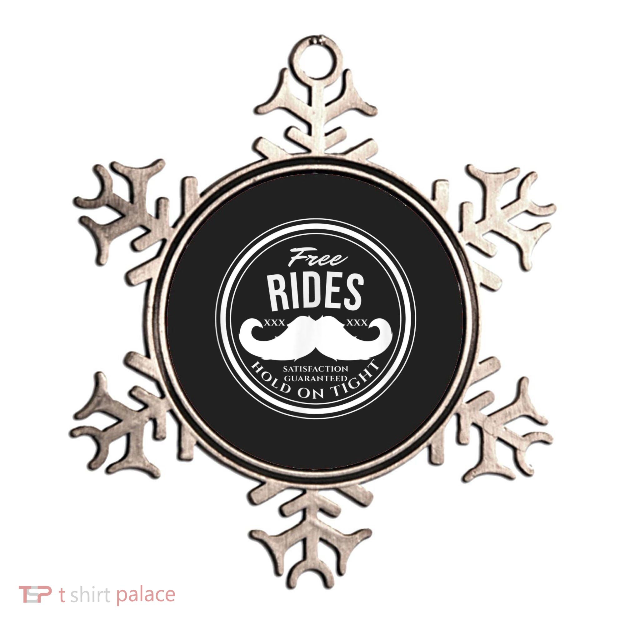 Free Mustache Rides (Hold On Tight) Crude Funny Ornament