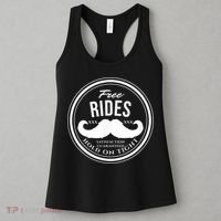 Free Mustache Rides (Hold On Tight) Crude Funny Women's Tank Top thumb 3