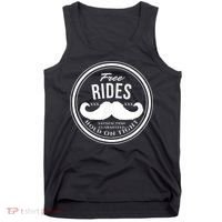 Free Mustache Rides (Hold On Tight) Crude Funny Tank Top thumb 0