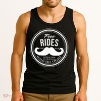 Free Mustache Rides (Hold On Tight) Crude Funny Tank Top thumb 3