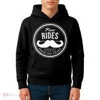 Free Mustache Rides (Hold On Tight) Crude Funny Kids Hoodie thumb 4
