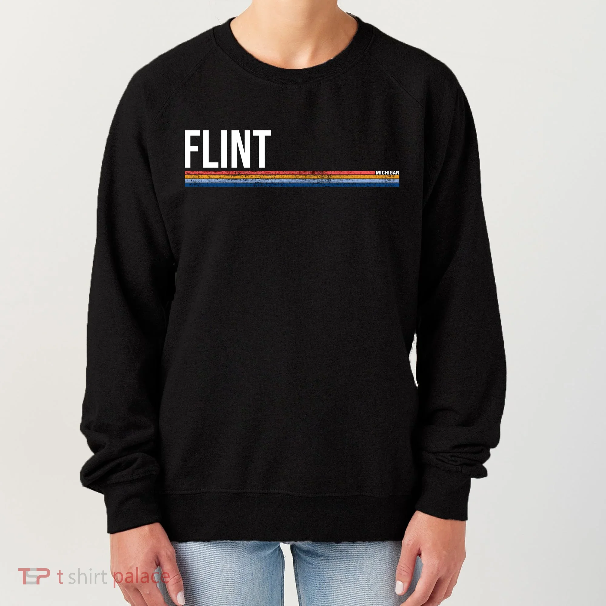 Flint Michigan Retro Women's Sweatshirt