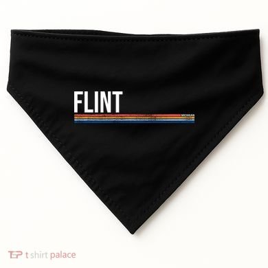 Flint Michigan Retro USA-Made Doggie Bandana